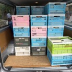 国分寺市で大学准教授から買取した経済書や専門書を積んだハイエースの荷室